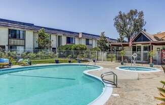our apartments have a resort style pool and spa