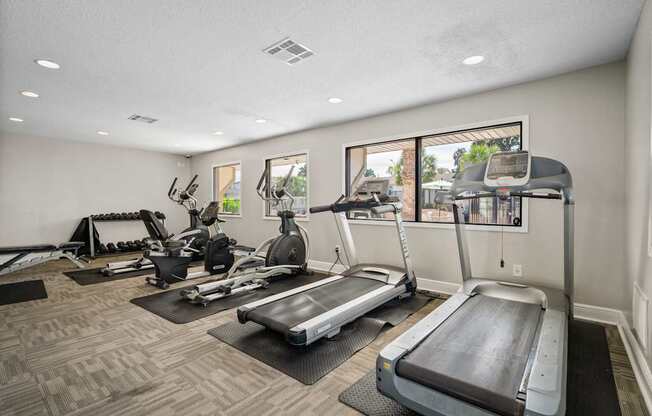 fitness center at 701 South Apartments in Mobile, AL