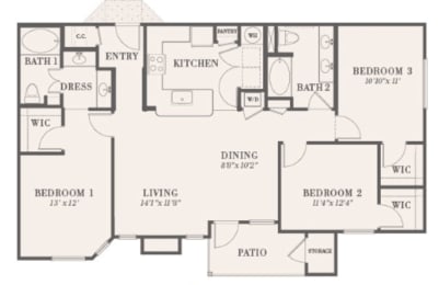 3 beds, 2 baths, 1,362 sqft, $1,950