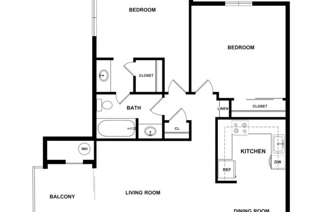 2 beds, 1 bath, 840 sqft, $1,799