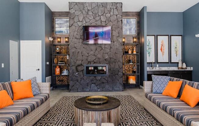 Clubroom With Fireplace at Watermark on Twenty Mile, Parker, CO