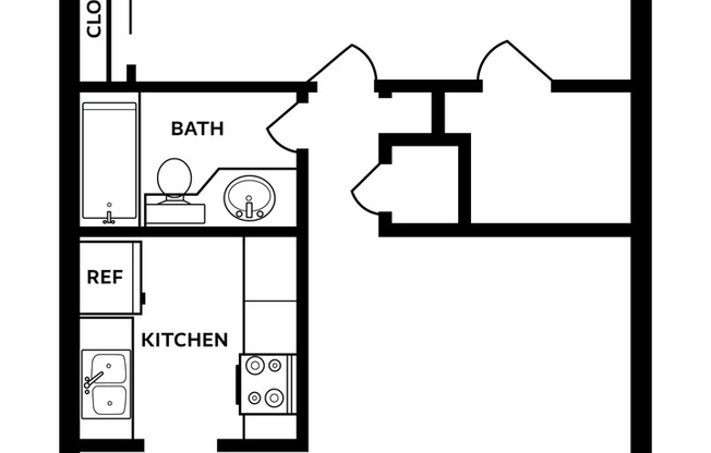 1 bed, 1 bath, 733 sqft, $1,215