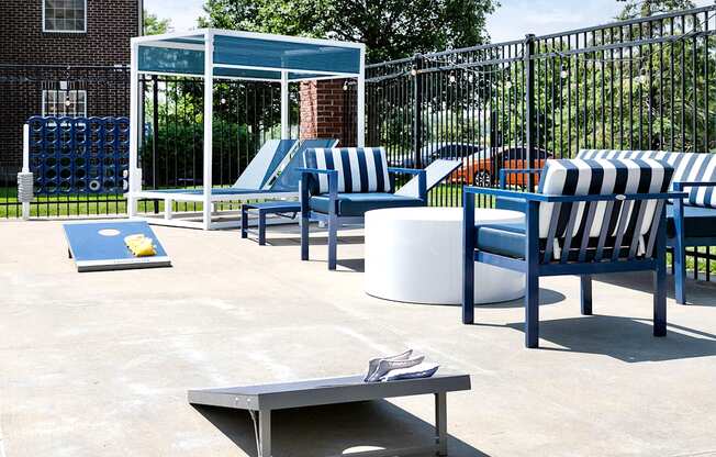 Pool with Cornhole at The Landings in Bellevue, NE