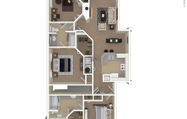 2 beds, 2 baths, 1,265 sqft, $2,434