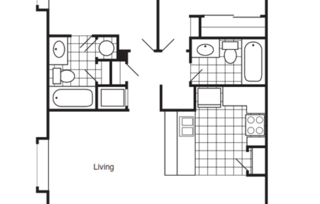 2 beds, 2 baths, 1,062 sqft, $1,299