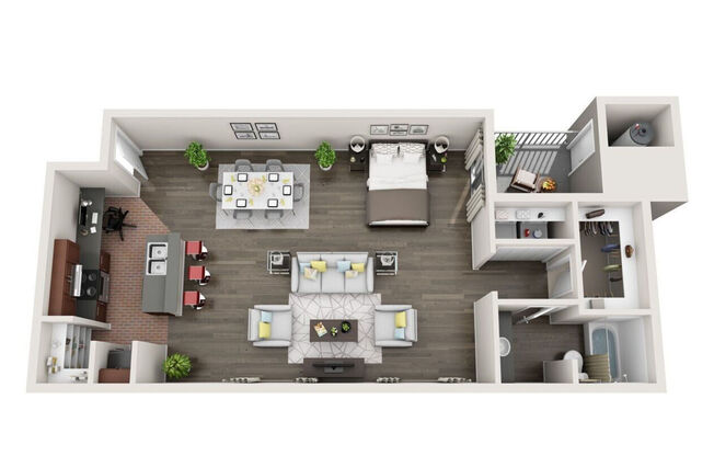 Studio, 1 bath, 820 sqft, $1,279