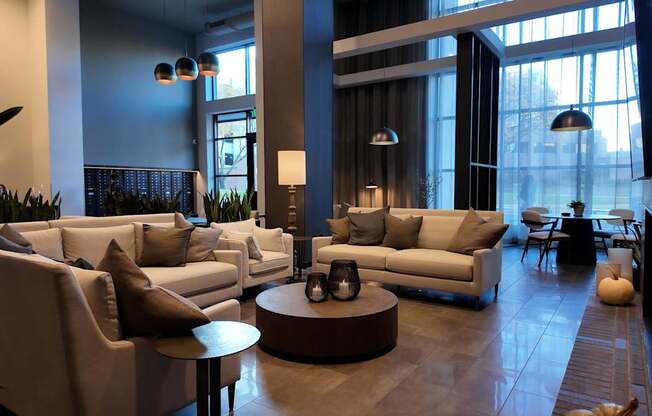 Lobby with Concierge at The Pearl, Fort Wayne, IN