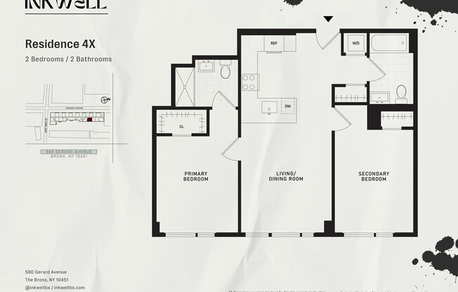 2 beds, 2 baths, $3,687, Unit 4X