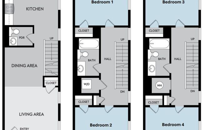 4 beds, 2.5 baths, 1,476 sqft, $3,700, Unit TH28