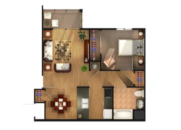 1 bed, 1 bath, 750 sqft, $850