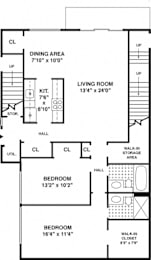 2 beds, 2 baths, 1,270 sqft, $3,345