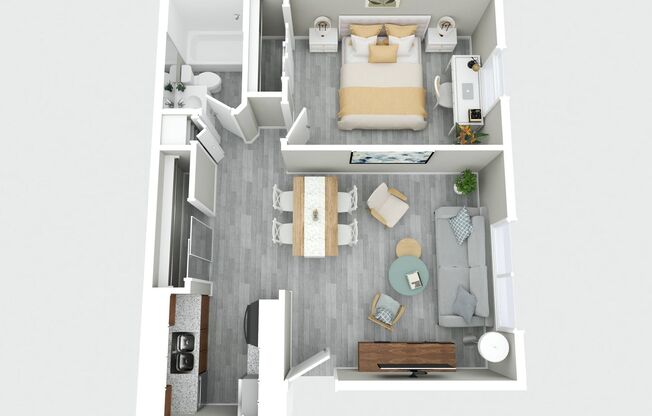 1 bed, 1 bath, 540 sqft, $949, Unit 2123 - 1A