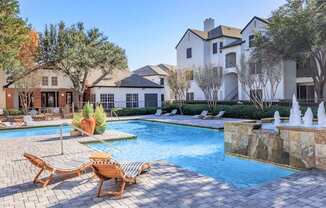 take a dip in the resort style pool at villas at houston levee west apartments