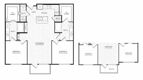 2 beds, 2.5 baths, 1,144 sqft, $2,262