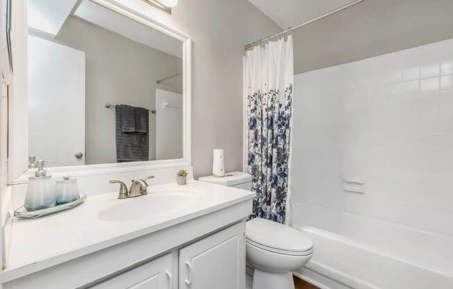 a bathroom with a sink and a toilet next to a bathtub at Planters Trace, South Carolina