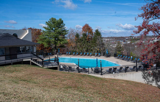 a view of a swimming pool at the resort on a sunny day