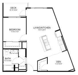 1 bed, 1 bath, 881 sqft, $3,609