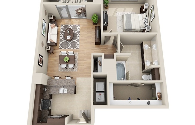 1 bed, 1 bath, 1,047 sqft, $3,515