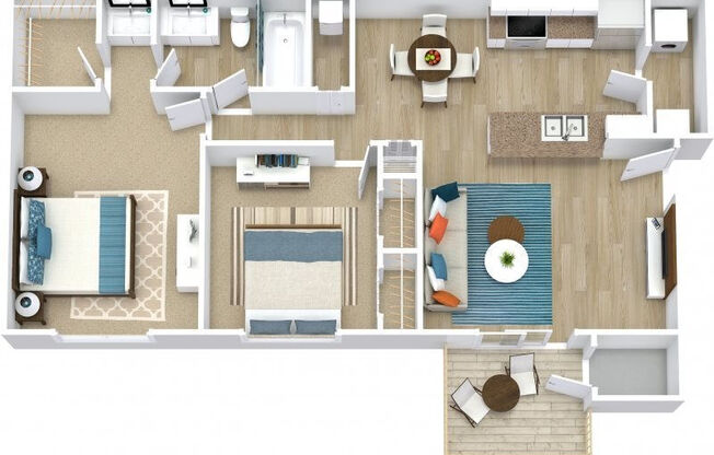 2 beds, 1 bath, 946 sqft, $1,416