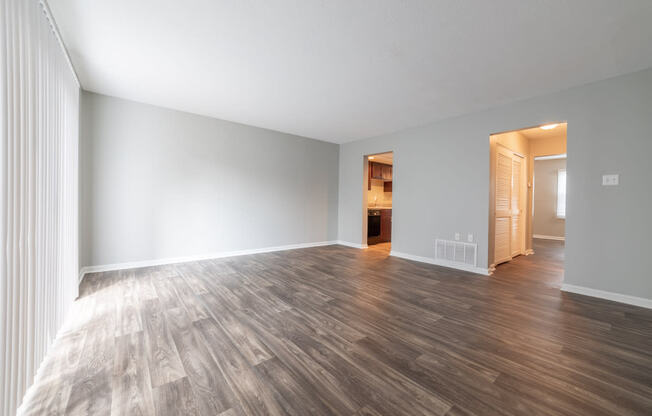 Wood style floor in bedroom at Barrington Estates Apartments, Indianapolis, IN