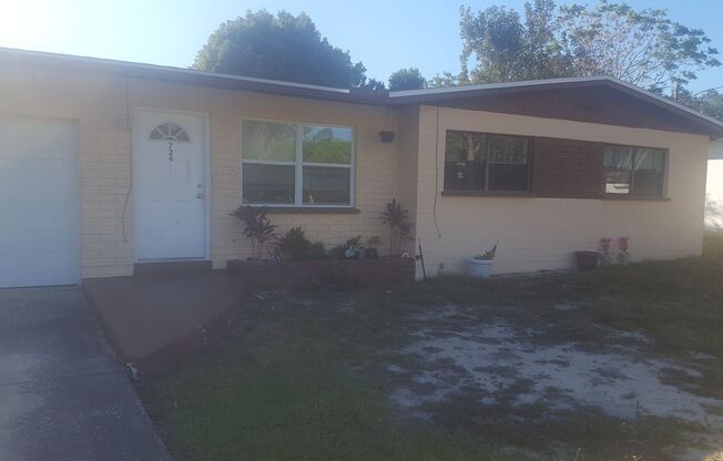 3 bedroom one bath with garage