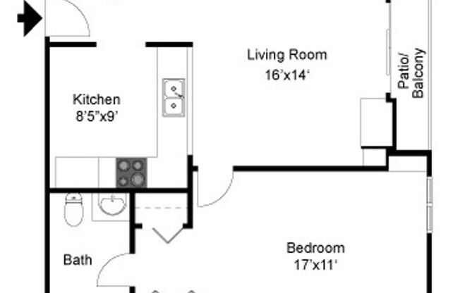 1 bed, 1 bath, 631 sqft, $860, Unit Apply Now!