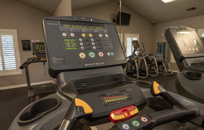 Stanford Heights fitness center cardio treadmill close up