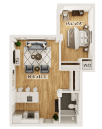 1 bed, 1 bath, $1,939