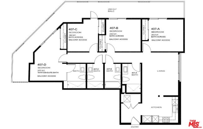 4 beds, 4 baths, 1,988 sqft, $5,295, Unit 407