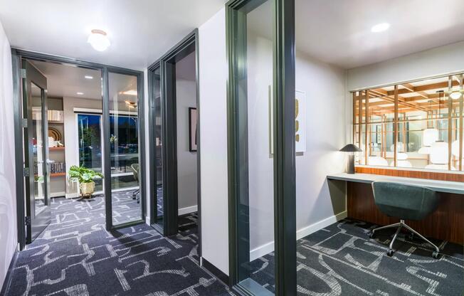 Step into productivity with our private coworking suite—where comfort meets concentration.