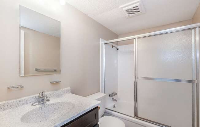 West Two Bedroom Bathroom at Raintree Apartments, Topeka, KS, 66614