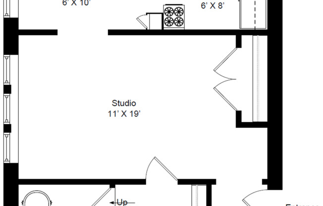 Studio, 1 bath, 500 sqft, $1,765, Unit 553-216