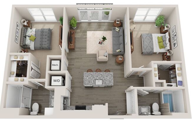 2 beds, 2 baths, 1,014 sqft, $2,401