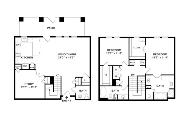 2 beds, 2.5 baths, 1,628 sqft, $2,710