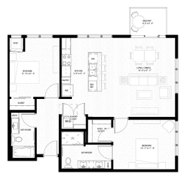 2 beds, 2 baths, 1,057 sqft, $2,205