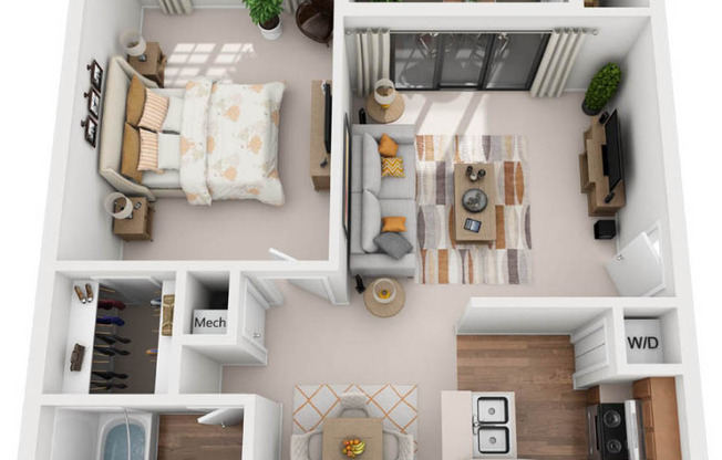 1 bed, 1 bath, 800 sqft, $1,269