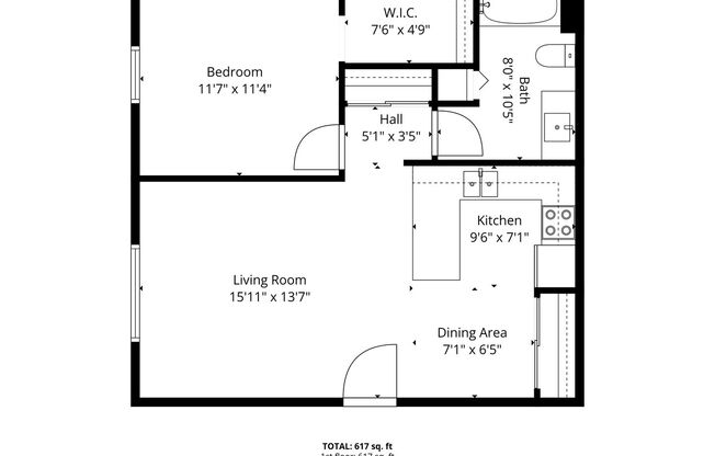 1 bed, 1 bath, 675 sqft, $999, Unit A103