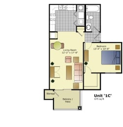 1 bed, 1 bath, 675 sqft, $1,450