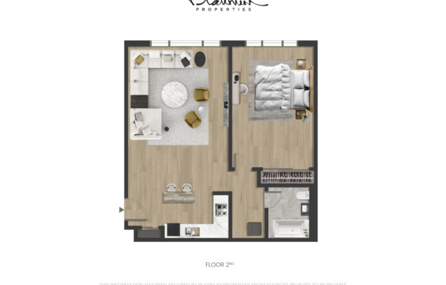 1 bed, 1 bath, $4,313, Unit 2A
