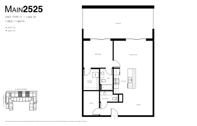 1 bed, 1.5 baths, 1,066 sqft, $2,225, Unit APT 737