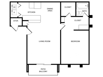 1 bed, 1 bath, 750 sqft, $1,449