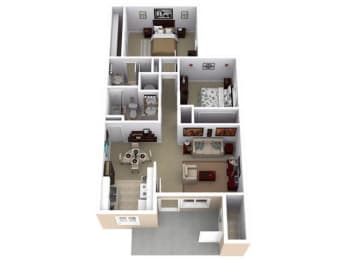 2 beds, 2 baths, 948 sqft, $1,420