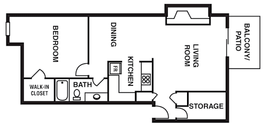 1 bed, 1 bath, 870 sqft, $930