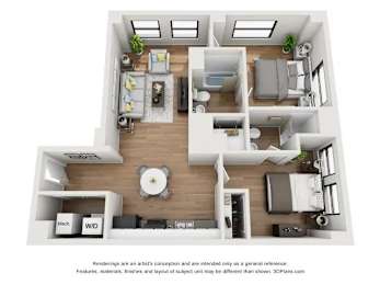 2 beds, 2 baths, 902 sqft, $1,913