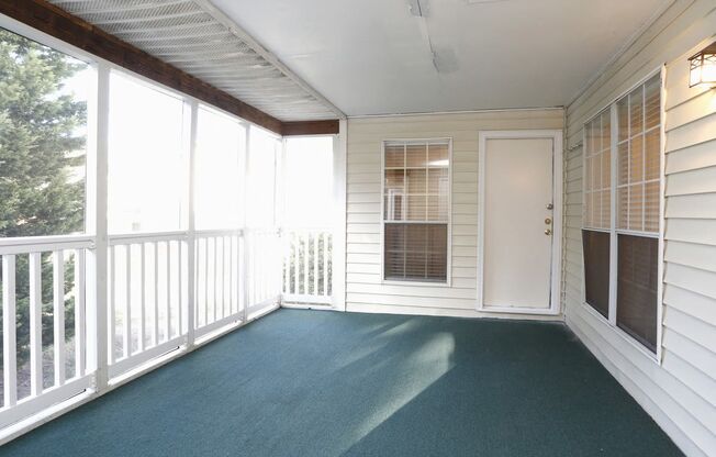 Screened porch within a unit  at Huntington Apartments, North Carolina, 27560