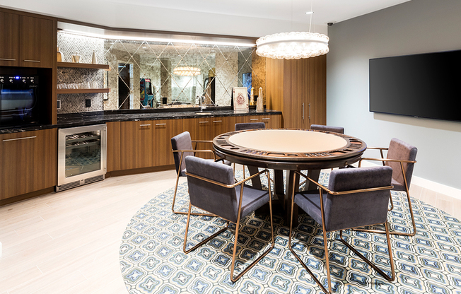 Sophisticated speakeasy-style whiskey and poker room
