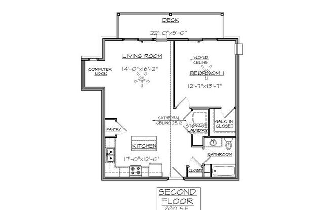 1 bed, 1 bath, 830 sqft, $1,349.99, Unit 2807P-14