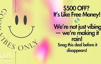 A promotional image for Axis 5700 offers a $500 discount, comparing it to free money and emphasizing the urgency to act before the deal expires.