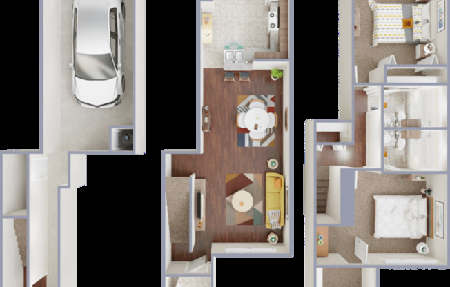 2 beds, 2 baths, 1,008 sqft, $1,179