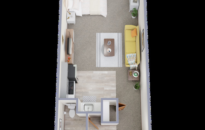 Studio, 1 bath, 419 sqft, $999, Unit 2125